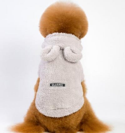 Fleece Dog Hoodie Winter Pet Dog Ρούχα για σκύλους Μπουφάν παλτό Soft Ropa Perro Ρούχα γαλλικού μπουλντόγκ για σκύλους κατοικίδια Ρούχα πατημασιά