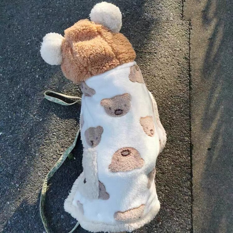 Cățeluș haină caldă pentru animale de companie Pelerina ursului Cuvernă caldă pentru câine Pătură pentru animale de companie Cape Cape Pătură Schnauzer Corgi haină pisică Designer haine pentru câini Cadou