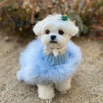 ADECHOO Луксозен пуловер за кучета Зимни дрехи за кучета Плетена козина Дрехи за домашни любимци Топлина Френски булдог Мопс Бишон Пуловер за кучета Ropa Perro