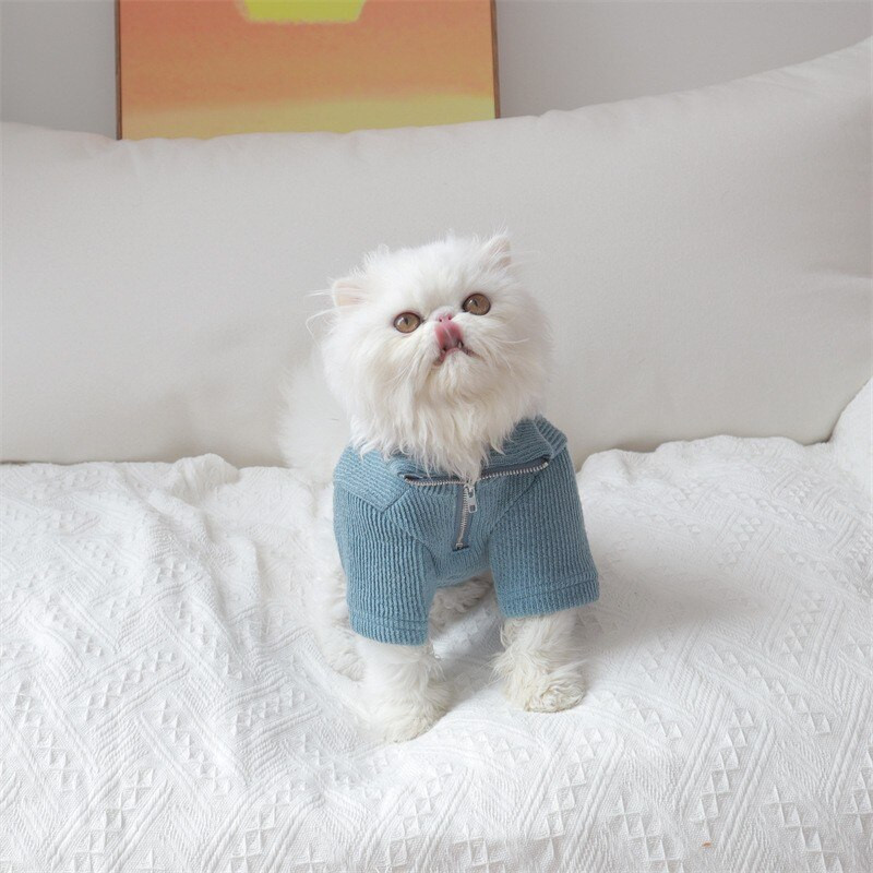 Pulover solid, iarnă, haine pentru câini, cămașă kaki, pulover pentru câini de talie mică, hanorace, haine cu fermoar, haine Yorkshire, Ropa Perro