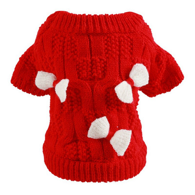 Armas Bowknot koera kampsun soe lemmiklooma kutsikas Väikesed keskmised koerad riided talvekoer kootud mantel jakk Kassi riided kassipoeg pullover