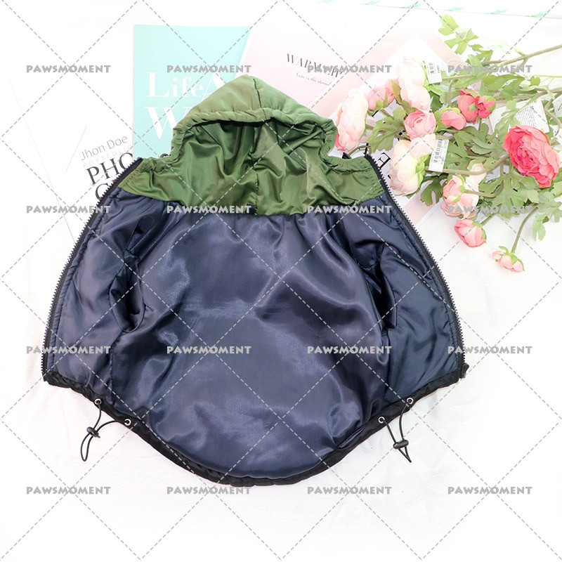 Haine de iarnă pentru câini de companie de modă pentru câini de talie mică, îmbrăcăminte pentru buldog francez, jachetă groasă pentru Yorkies, haină caldă, accesorii pentru câini PC1690