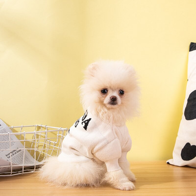 Γκρι πολυτελές πουλόβερ σκύλου Μόδα Ρούχα κατοικίδιων για μικρά σκυλιά Chihuahua Γαλλικό μπουλντόγκ Κουτάβι Πλεκτό Χειμερινό σκύλο Jumper XS-XXL