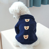 Sügisel ja talvel uusimad lemmiklooma kampsunid soojad koerariided Yorki koerariided karu disainiga kampsunid koertele Ropa De Perros