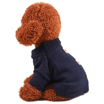 Есен и зима Най-новият пуловер за домашни любимци Топли дрехи за кучета Дрехи за кучета Йорк с дизайн на мече Пуловери за кучета Ropa De Perros