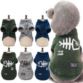 S-XL modni pulover s printom ribljih kostiju za male pse Udoban topli džemper za pse Prekrasna vruća rasprodaja Odjeća za kućne ljubimce