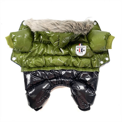 Χειμερινά ζεστά ρούχα για σκύλους για μικρό σκύλο Αδιάβροχο μπουφάν για σκύλους μονόχρωμο μπουφάν με επένδυση για σκύλους Νέα στολή για σκύλους για κατοικίδια