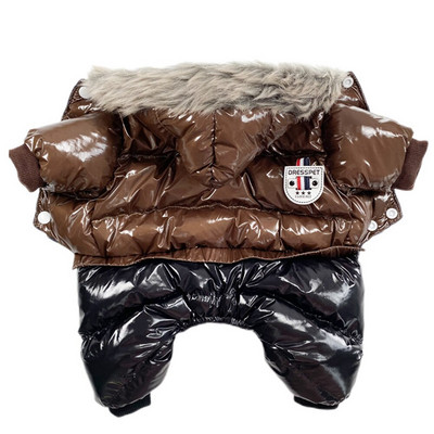 Χειμερινά ζεστά ρούχα για σκύλους για μικρό σκύλο Αδιάβροχο μπουφάν για σκύλους μονόχρωμο μπουφάν με επένδυση για σκύλους Νέα στολή για σκύλους για κατοικίδια