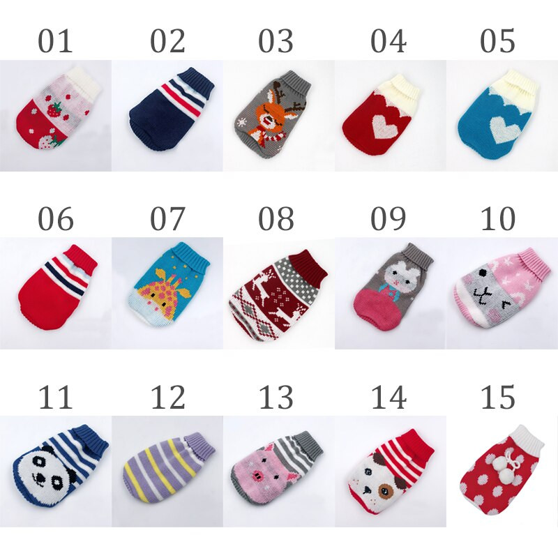 Väikesed keskmised koerad soojad koerariided kootud kassi kampsun lemmikloomariided chihuahua buldogidele kutsika kostüüm mantel talveks