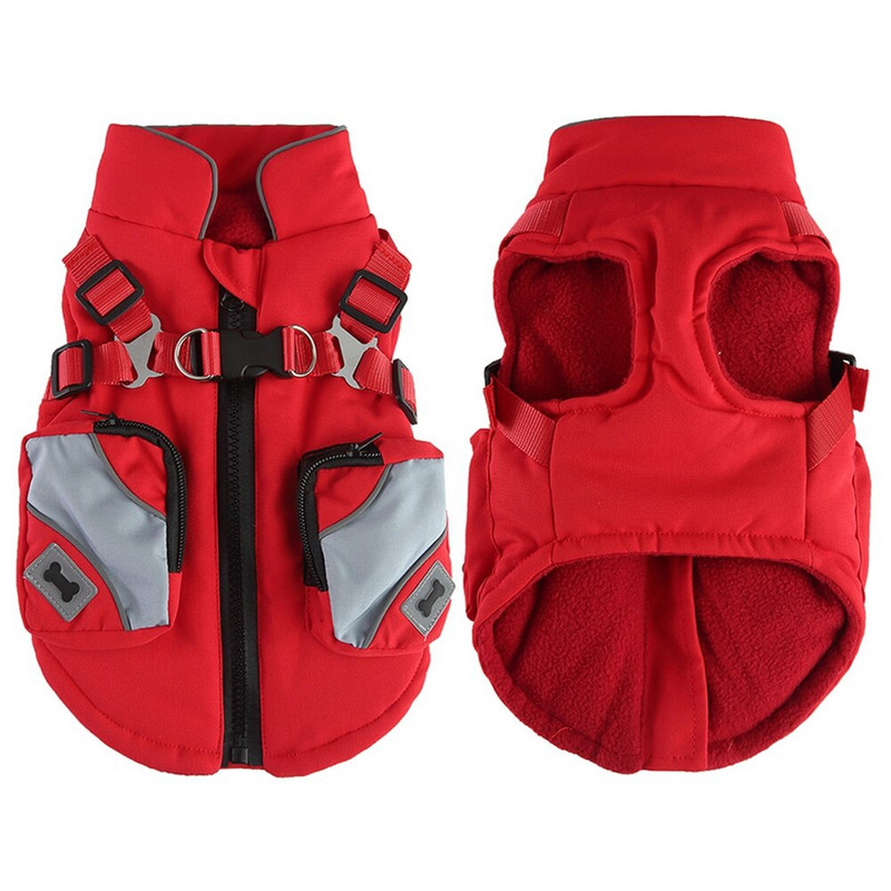 Zimska jakna za pse za kućne ljubimce s pojasom Vodootporna topla odjeća za pse za male srednje pse, kaput, prsluk, odjeća za čivavu, francuskog buldoga