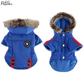 Αδιάβροχα χειμωνιάτικα ρούχα για σκύλους Ζεστό μπουφάν με κουκούλα σκύλου Γιλέκο Chihuahua Γαλλικά μπουλντόγκ Ρούχα για κατοικίδια