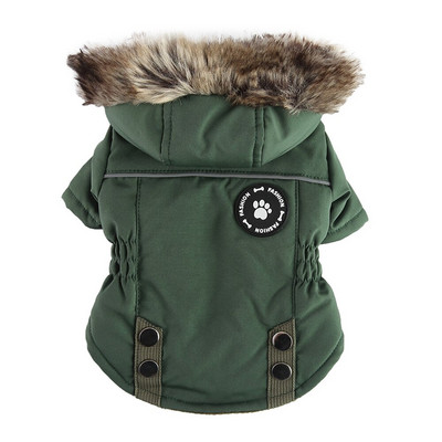 Αδιάβροχα χειμωνιάτικα ρούχα για σκύλους Ζεστό μπουφάν με κουκούλα σκύλου Γιλέκο Chihuahua Γαλλικά μπουλντόγκ Ρούχα για κατοικίδια