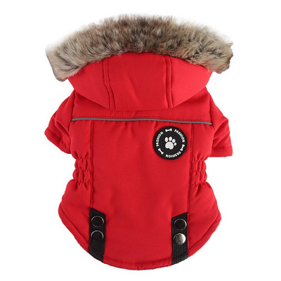 Αδιάβροχα χειμωνιάτικα ρούχα για σκύλους Ζεστό μπουφάν με κουκούλα σκύλου Γιλέκο Chihuahua Γαλλικά μπουλντόγκ Ρούχα για κατοικίδια