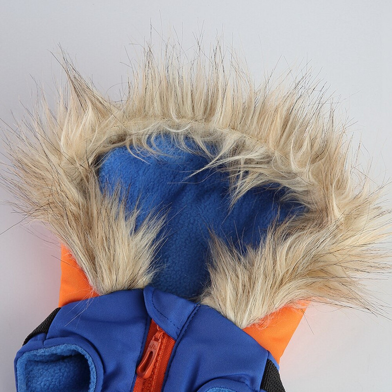 Zimska topla odjeća za kućne ljubimce s kaputom s pojasom Vjetrootporna jakna s kapuljačom za male i srednje pse Odjeća za francuske buldoge Yorkie