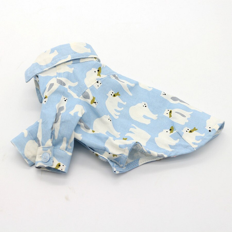 Cămașă pentru câini cu imprimeu urs polar Cățeluș Haine pentru pisici Pudel Teddy Haine pentru câini Cămașă pentru câini de talie mică Haine de toamnă și iarnă pentru animale de companie