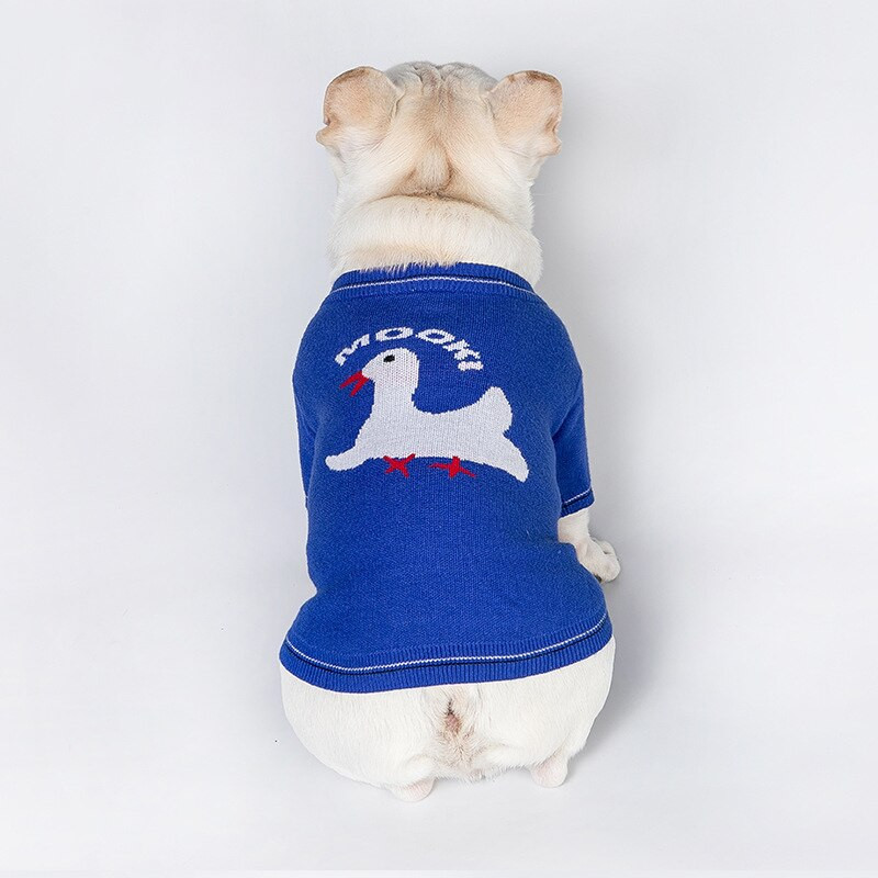 Pisică Drăguț Pulovere Animal de companie Câine Toamnă Iarnă Pulover Îmbrăcăminte Câini Mici Medii Costum Imprimat Gâscă Chihuahua Haine albastre