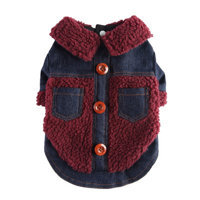 Vjetrootporna jakna za kućne ljubimce, kaput, jesen i zima, krzneni ovratnik, odjeća za pse, deblji kaput za kućne ljubimce, štene, Yorkie, francuski buldog, odjeća