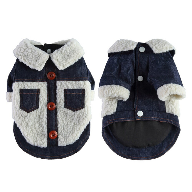 Vjetrootporna jakna za kućne ljubimce, kaput, jesen i zima, krzneni ovratnik, odjeća za pse, deblji kaput za kućne ljubimce, štene, Yorkie, francuski buldog, odjeća