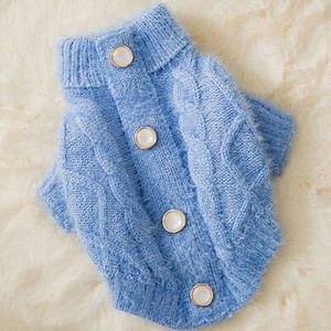 Módne oblečenie pre mačky a psov, zimný sveter, biely modrý pletený sveter, kabát pre malé psy, francúzsky buldoček, čivava, oblečenie pre domáce zvieratá, veľkosť XL