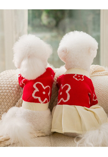 Χειμερινό πουλόβερ σκύλου Κοστούμι για κουτάβι Yorkshire Terrier Pomeranian Ρούχα Shih Tzu Maltese Bichon Schnauzer Ρούχα για γάτες Παλτό για κατοικίδια
