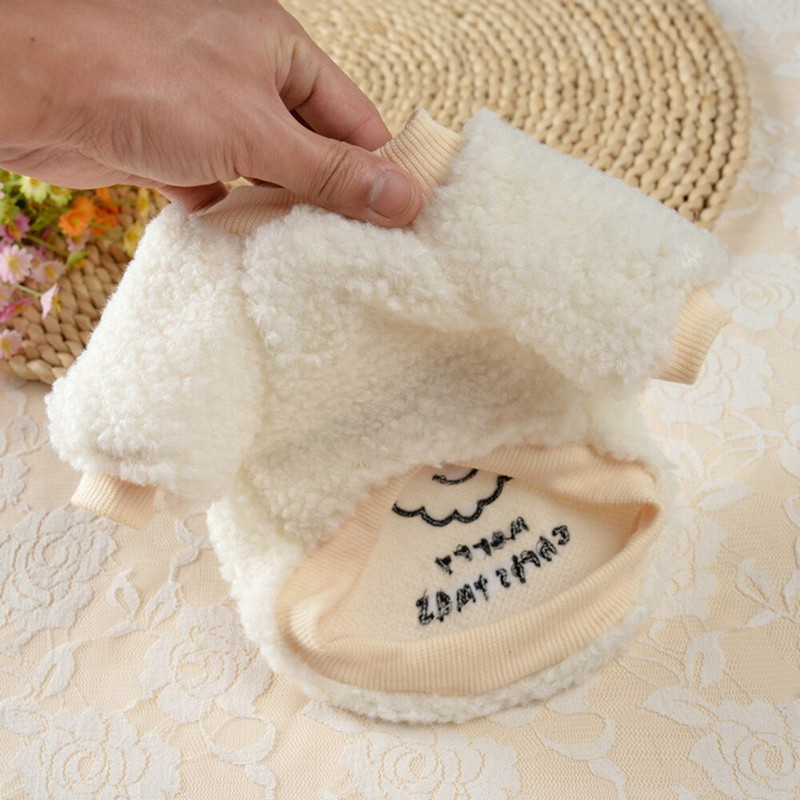 Lemmiklooma jõuluriided Fliisist koerte kapuuts Koera jõuluriided salliga väikestele keskmistele koertele kassi kutsika koera kostüüm