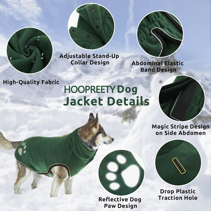 Zimska flis jakna za pse Reflektirajući kaput za male srednje velike pse Vodootporna odjeća za pse Kaput za hladno vrijeme Corgi Labrador