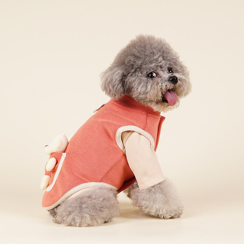 CAWAYI KENNEL Χειμερινό Ζεστό Μπουφάν για Κουτάβι Ρούχα Αρκουδάκι Παλτό Γιλέκο Γάτα Πουλόβερ Μικρά Μεσαία Σκυλιά Αθλητικό Πουκάμισο Γιλέκο Ρούχα για κατοικίδια