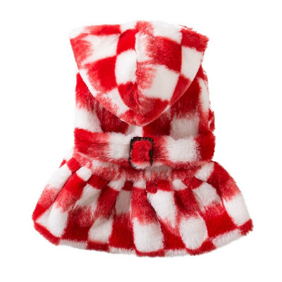 Lemmikloomade riided Elegantne Luksuslik Karusnahast Kleit Talvemantel Väike koer Kass Hoodid Mantel Võre Chihuahua Noble Princess Peokleit