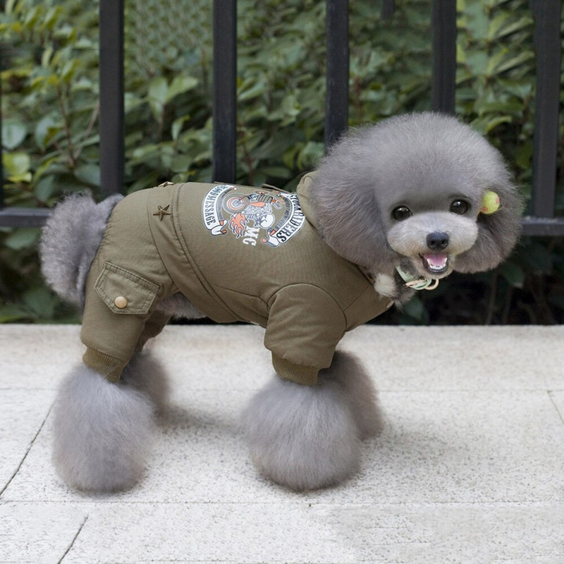 Talvised koerriided kutsikate lemmikloomade koerte mantel jakk väikestele keskmistele koertele paks soe kombinesoon Chihuahua Yorkies kapuuts Lemmikloomade rõivad