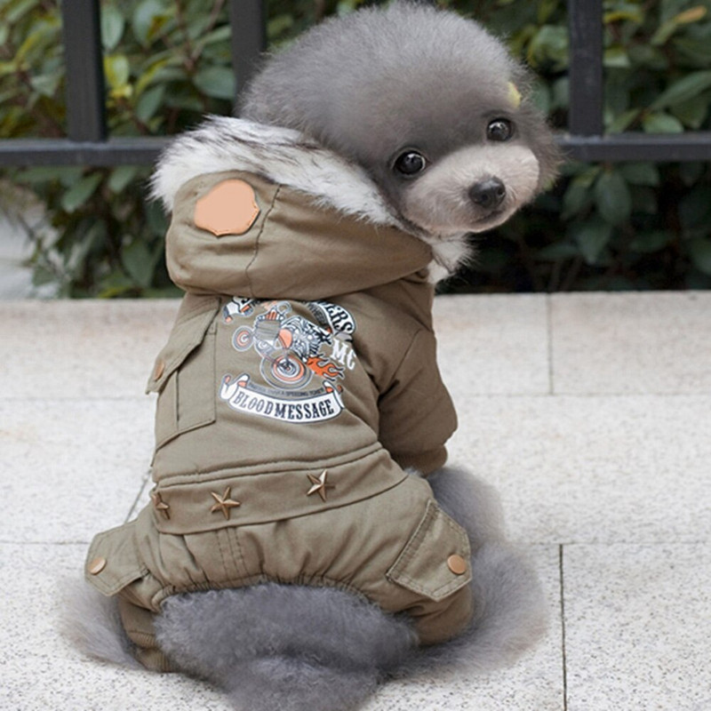 Talvised koerriided kutsikate lemmikloomade koerte mantel jakk väikestele keskmistele koertele paks soe kombinesoon Chihuahua Yorkies kapuuts Lemmikloomade rõivad