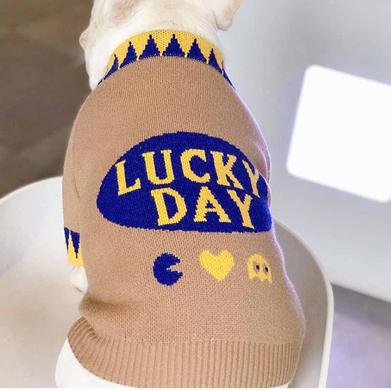 Talvine prantsuse buldogi koerte riided kutsika kassi kampsun Moebränd Lemmikloomade riided Väikeste ja keskmiste koerte dressipluus kudumine kapuuts