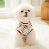 Lingge Bear šunų drabužiai koledžo vėjo liemenė šuniukas šiltas megztinis Rudens ir žiemos naminiai drabužiai Paprasto dizaino megztinis