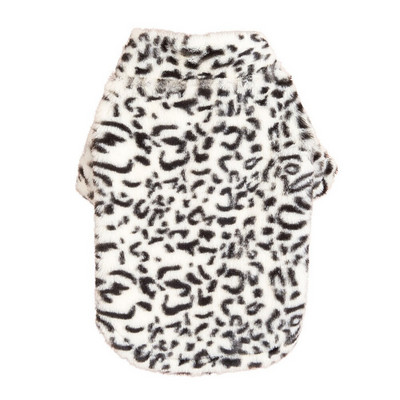 Haine pentru câini pentru câini, iarnă, haină de pluș pentru câini, pulover pentru animale de companie, imprimeu leopard, buldog francez, jachetă moale, haină medie pentru câini, hanorace