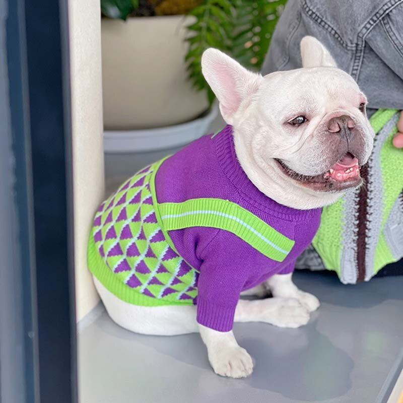 Oblečenie pre domáce zvieratá, jeseň/zima, teplý kabát, sveter pre francúzskych buldočkov, malý a stredne veľký sveter pre psov, zahustený vysoký golier, mikina pre šteniatka