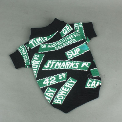 Módny dizajn sveter pre psov, svetre s graffiti oblečením pre psov, buldog, čivava, teddy, mäkký pletený sveter pre psov