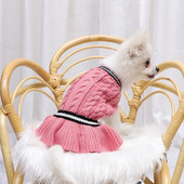 Kuum müük Lemmikloomarõivad Armsad Twist Fishtail Hem Kassi Koera kampsun Kleit Kootud Lemmiklooma Koerte Kostüüm Rõivad Lemmikloomarõivad