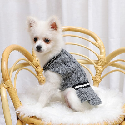 Kuum müük Lemmikloomarõivad Armsad Twist Fishtail Hem Kassi Koera kampsun Kleit Kootud Lemmiklooma Koerte Kostüüm Rõivad Lemmikloomarõivad