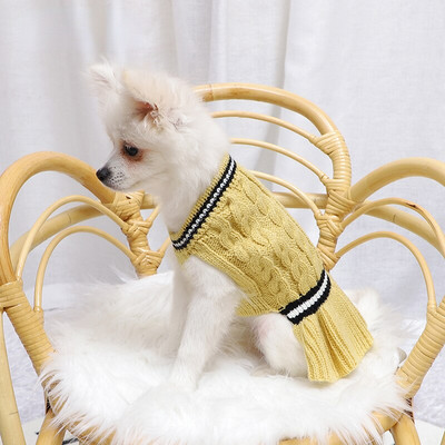 Kuum müük Lemmikloomarõivad Armsad Twist Fishtail Hem Kassi Koera kampsun Kleit Kootud Lemmiklooma Koerte Kostüüm Rõivad Lemmikloomarõivad