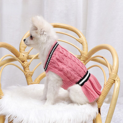 Kuum müük Lemmikloomarõivad Armsad Twist Fishtail Hem Kassi Koera kampsun Kleit Kootud Lemmiklooma Koerte Kostüüm Rõivad Lemmikloomarõivad