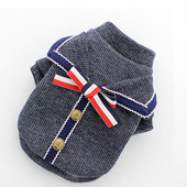 Naminių gyvūnėlių koledžo stiliaus megztiniai drabužiai mažiems dideliems šunims, katėms, žieminiams lankams, kombinezonas, mielas dvikojis kostiumas XS-XL ropa perros