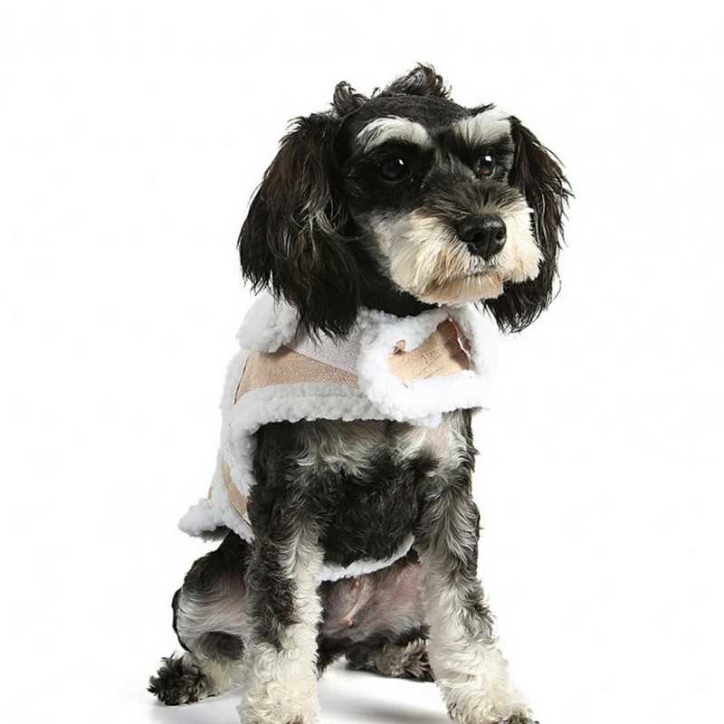 Κομψό γιλέκο σκυλιών Εκλεκτή εργασία Keep ζεστό Βαμβακερό αμάνικο παλτό για σκύλους χειμερινά ρούχα