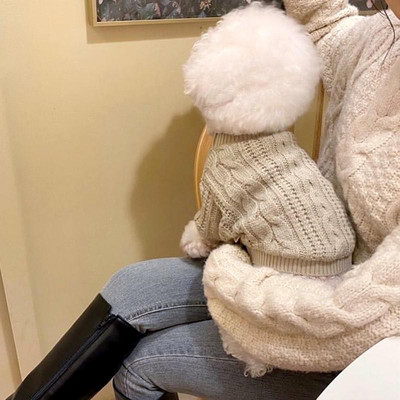 Πουλόβερ για σκύλους κατοικίδιων διαμαντιών χειμωνιάτικα ζεστά ρούχα για σκύλους Teddy κουτάβι για μικρούς μεσαίους σκύλους Ρούχα πουλόβερ για γάτες Chihuahua