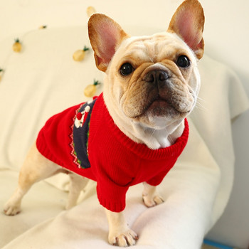 Χριστουγεννιάτικο πουλόβερ σκύλου Φθινόπωρο Χειμερινά ρούχα για σκύλους Poodle Schnauzer Pug Γαλλικά μπουλντόγκ Ρούχα Corgi Στολή Χριστουγεννιάτικο παλτό για κατοικίδια