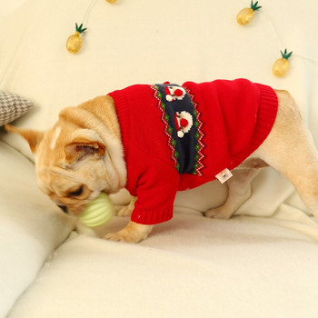 Коледен пуловер за кучета Есенни зимни дрехи за кучета Пудел Шнауцер Мопс Облекло за френски булдог Корги Костюм Коледно палто за домашни любимци