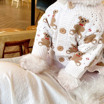 Πλεκτά ρούχα για σκύλους με ανοιχτό κουμπί Πουλόβερ για κουτάβι Schnauzer Ρούχα για αρκουδάκια για κατοικίδια Ζεστά χειμωνιάτικα ρούχα Bichon Soft Clothes