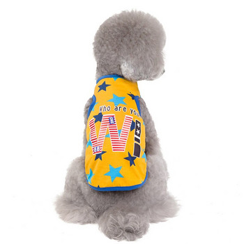 Base Dog Vest Дрехи за домашни любимци Евтини модни щампи с петолъчка звезда Пролет Лято Кучета Спортна риза Котешка тениска Котки Дрехи