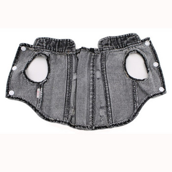 Дънково яке за кучета Adjsutable Dog Jeans Палто с цип за малки и средни кучета Cool Puppy Lapel Vest Pet Cowboy Clothes Apparel