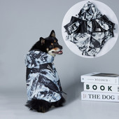 Oblečenie pre domáce zvieratá Nepremokavý ťažký kabát Kabát s potlačou snehových hôr Teplé oblečenie pre šteniatka Odolná vetruodolná bunda Oblečenie pre psov Vonkajšie oblečenie