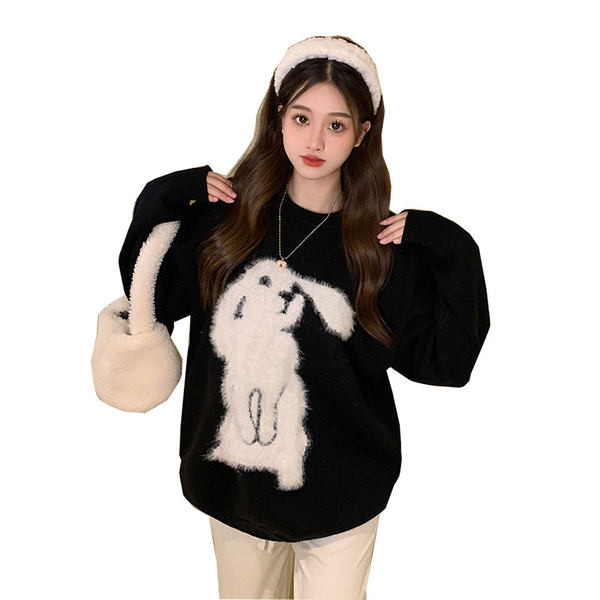 Moteriškas megztinis nėščiosioms su siuvinėjimu