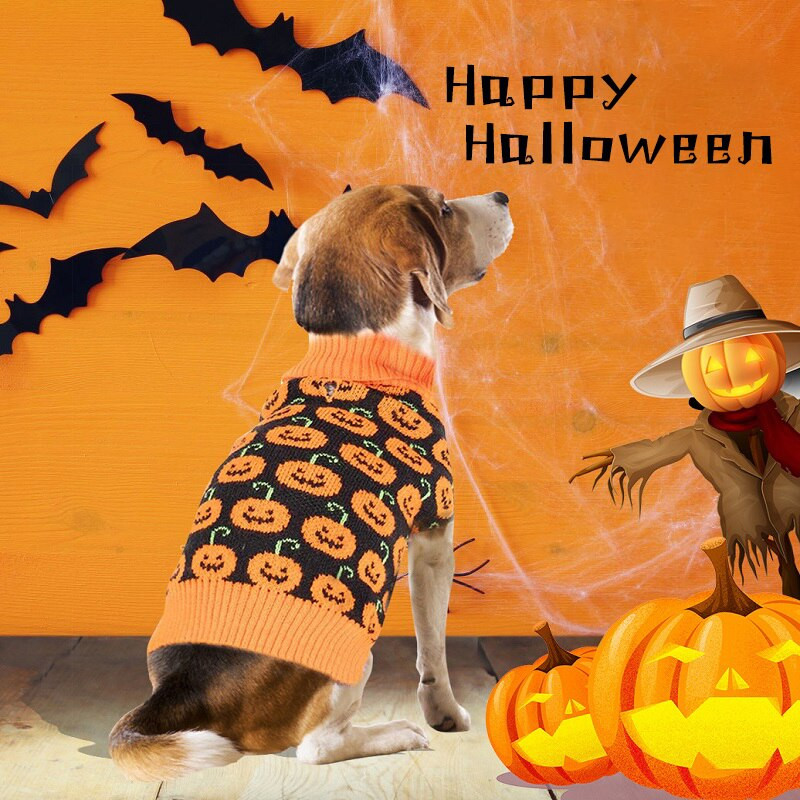 Oblečenie pre psov pre malých psov, halloweensky tekvicový sveter pre domáce zvieratá, zimné teplé oblečenie pre psov, mačiatka, šteniatka, bunda, kabát, kostýmy čivavy